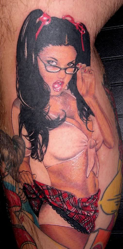 pin up tattoos for men. stereotypical pin-up girls